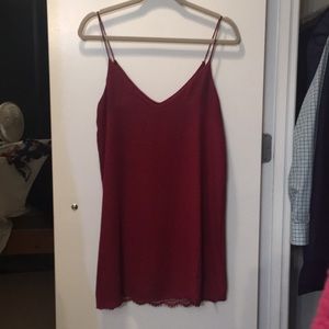 Burgundy LuLu’s Chiffon Shift Dress